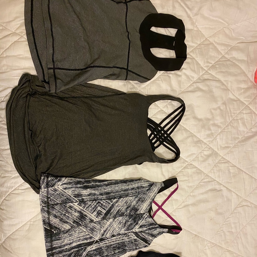 Lot of 4 Lululemon workout tanks size 4